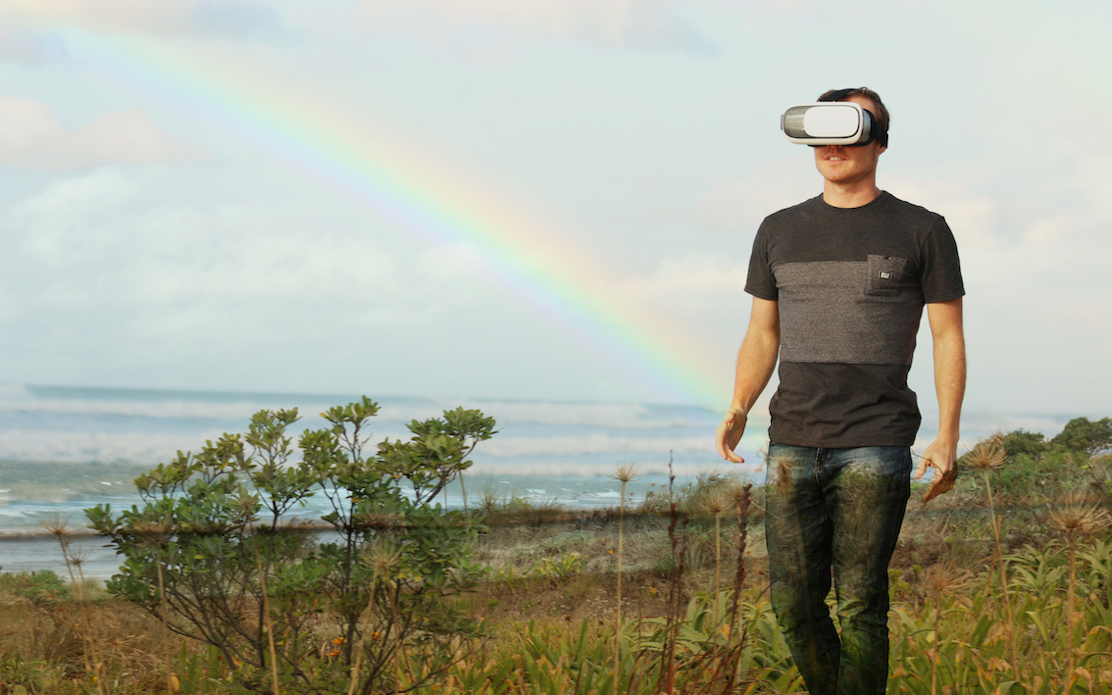 Man Using VR